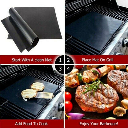 Reusable Non Stick BBQ Meat Grill Mats 5 Pieces