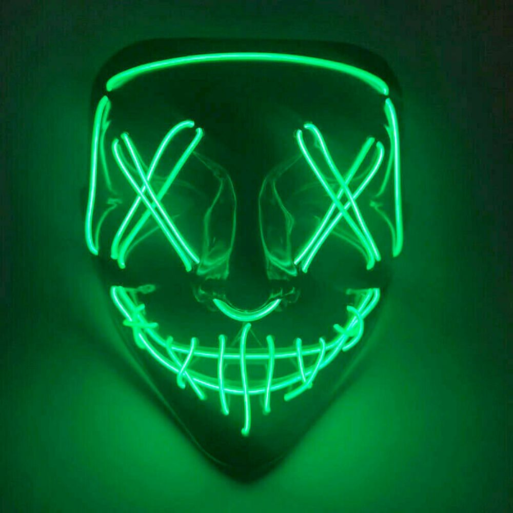 Holiday Costume Light Up LED X Stitch Mask