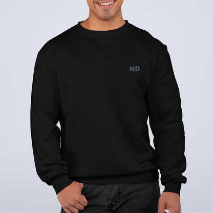 Mens ND Sweatshirt with Swirl Back Design