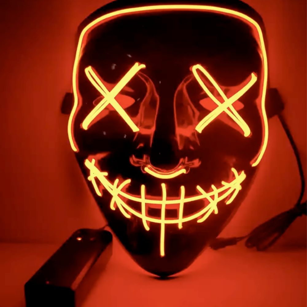 Holiday Costume Light Up LED X Stitch Mask
