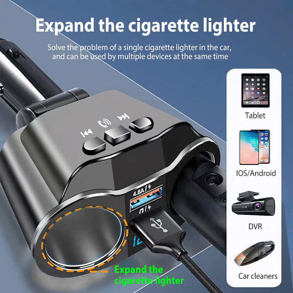 Dual Car Lighter Adaptor with USB Port