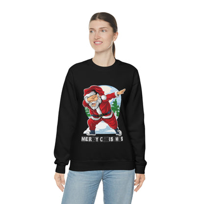Womens Dabbing Santa Crewneck Sweatshirt
