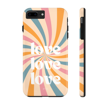 Love Retro Tough Case for iPhone with Wireless Charging
