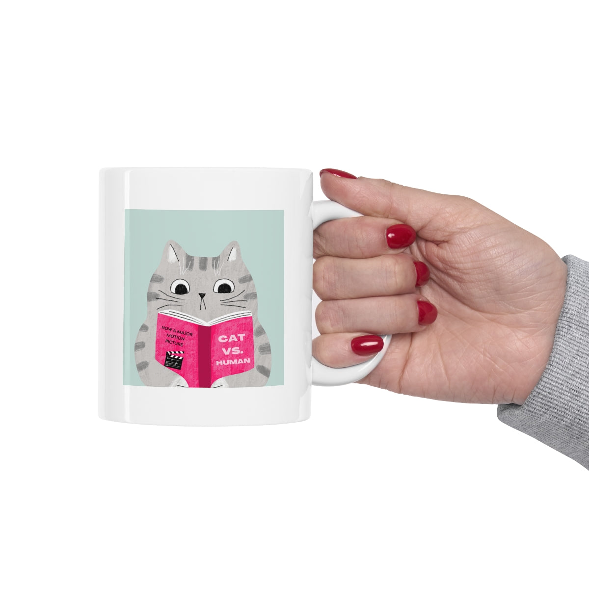 Cat Vs. Human Funny Mug