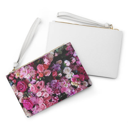 Floral Bouquet Design Vegan Zipped Clutch Bag