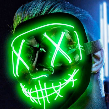 Holiday Costume Light Up LED X Stitch Mask