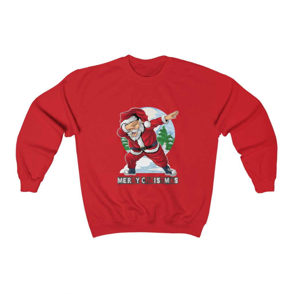 Womens Dabbing Santa Crewneck Sweatshirt