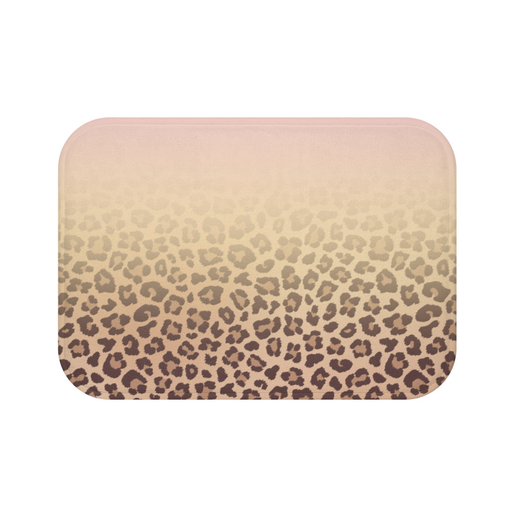 Blush Pink Leopard Print Bath Mat Home Accents