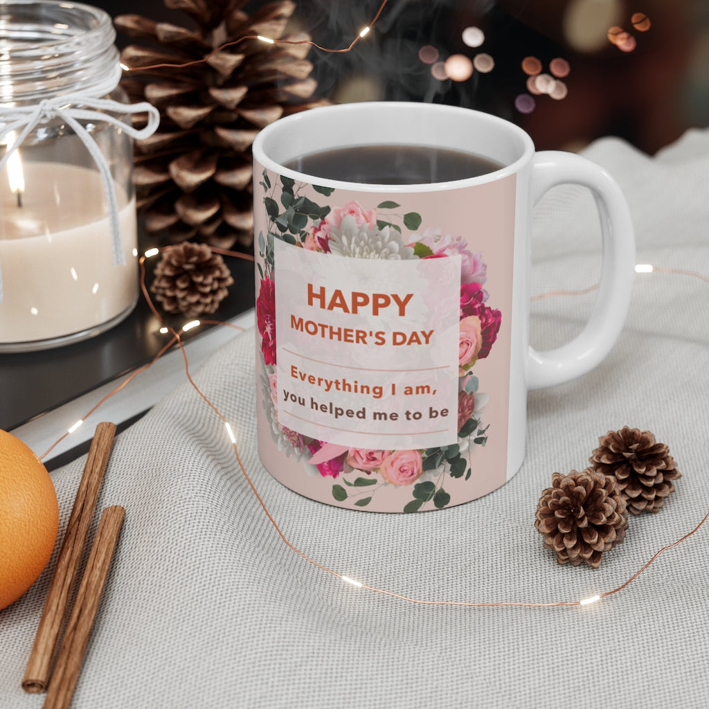 Floral Theme Gift for Mom Coffee Mug 11oz