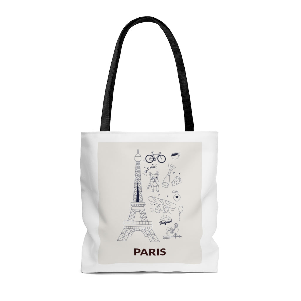 Symbols of PARIS Everyday Shopper Tote Bag Medium