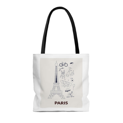 Symbols of PARIS Everyday Shopper Tote Bag Medium