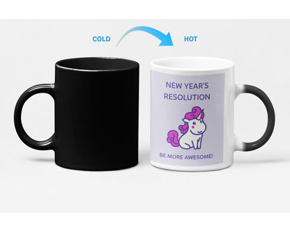 Be More Awesome Unicorn Heat Sensitive Color Changing Mug