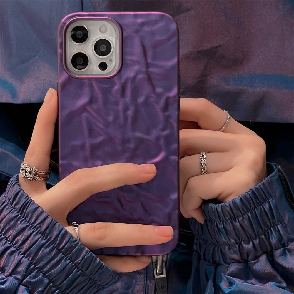Matte Finish Wrinkled Protective Case for iPhone