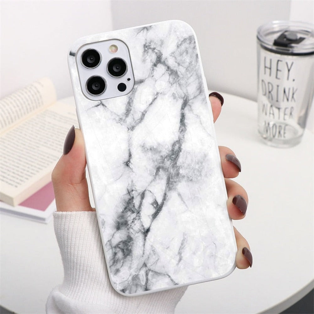 Colorful Marble Theme Protective Case for iPhone