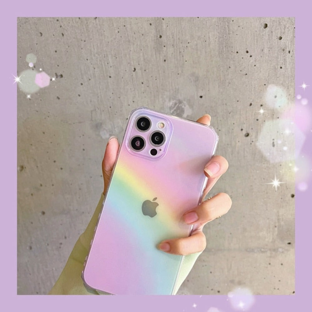 Pink Rainbow Theme Protective Case for iPhone
