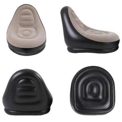 Inflatable Chair with Foot Rest Bean Bag Couch Set Large