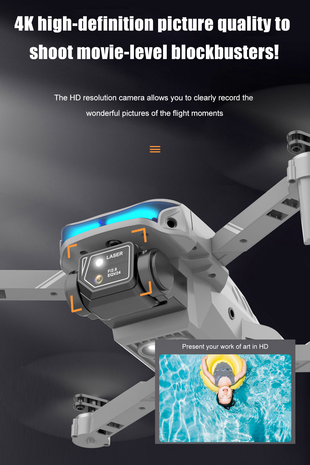 Ninja Dragon Phantom M 4K Dual Camera Optical Flow Smart Drone