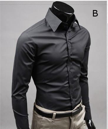 Mens Slim Fit Shirt Button Front Style