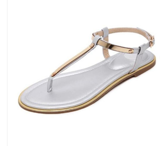 Womens Summer Flip Flops Faux Leather Sandals