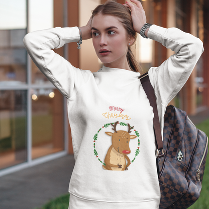 Womens Reindeer Crewneck Sweatshirt