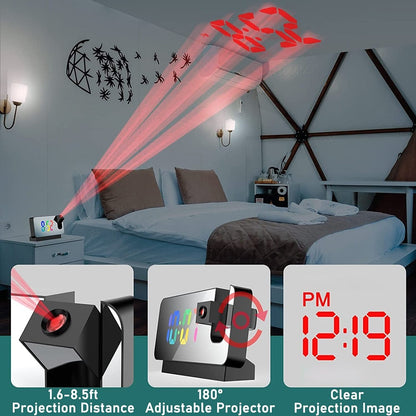 Adjustable LED Digital Projection Alarm Clock