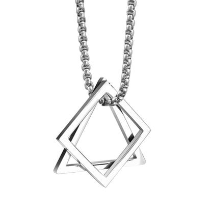 Geometry Triangle And Square Necklace