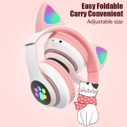 Cartoon LED Cat Ear Bluetooth Headphones