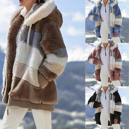 Womens Winter Fleece Hooeded Jacket