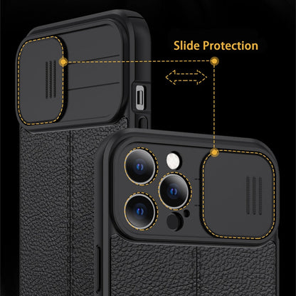 Leather Protective Case with Camera Protector for iPhone