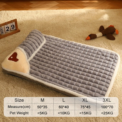 Pet Bed with Attached Pillow