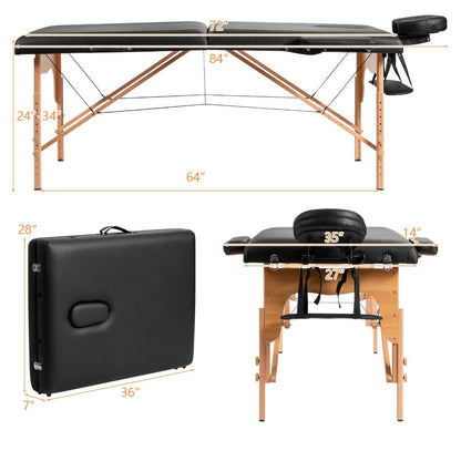 Portable Massage Table Bed with Case