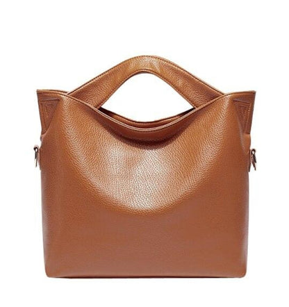 Top Handle Leather Shoulder Bag