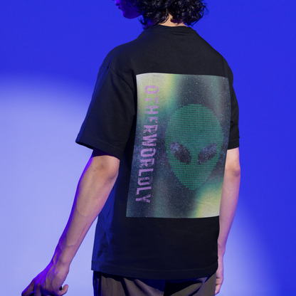 Alien Back Print Graphic T-Shirt