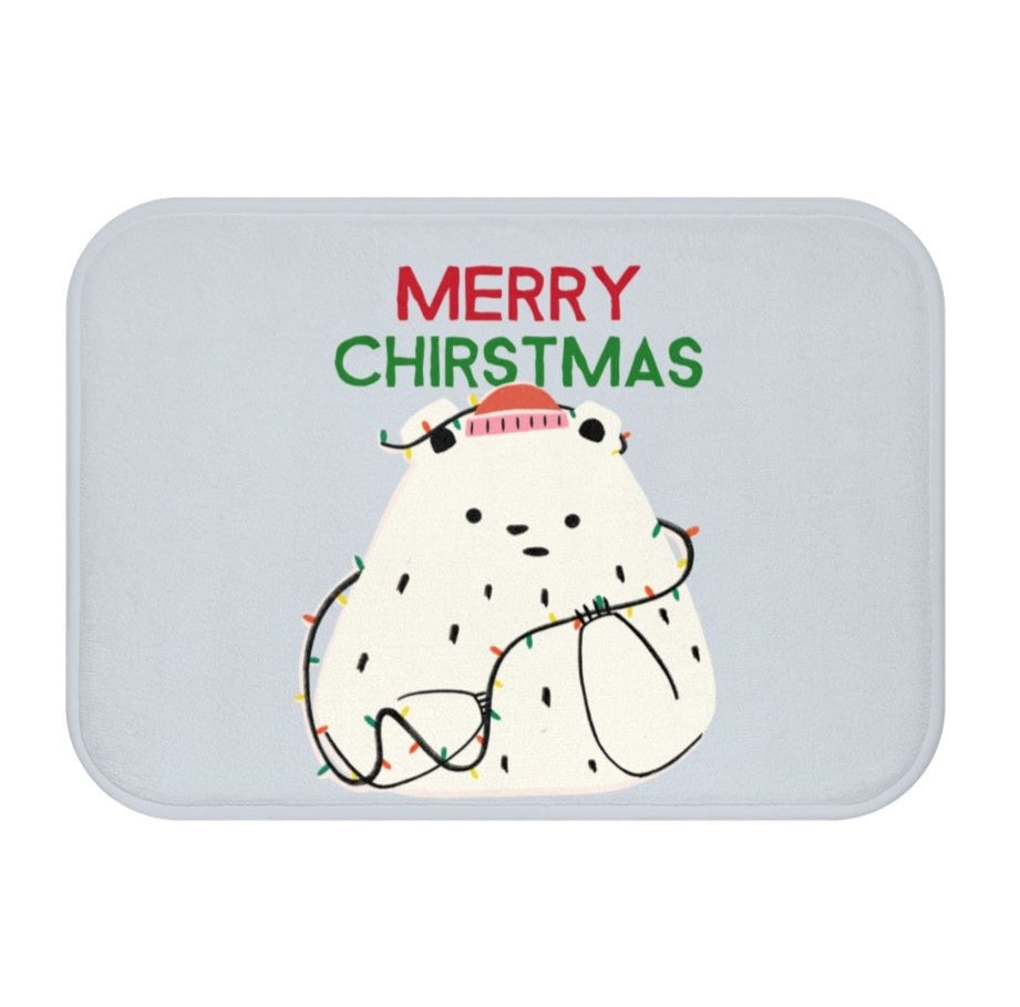 Polar Bear & Christmas Lights Bath Mat Home Accents
