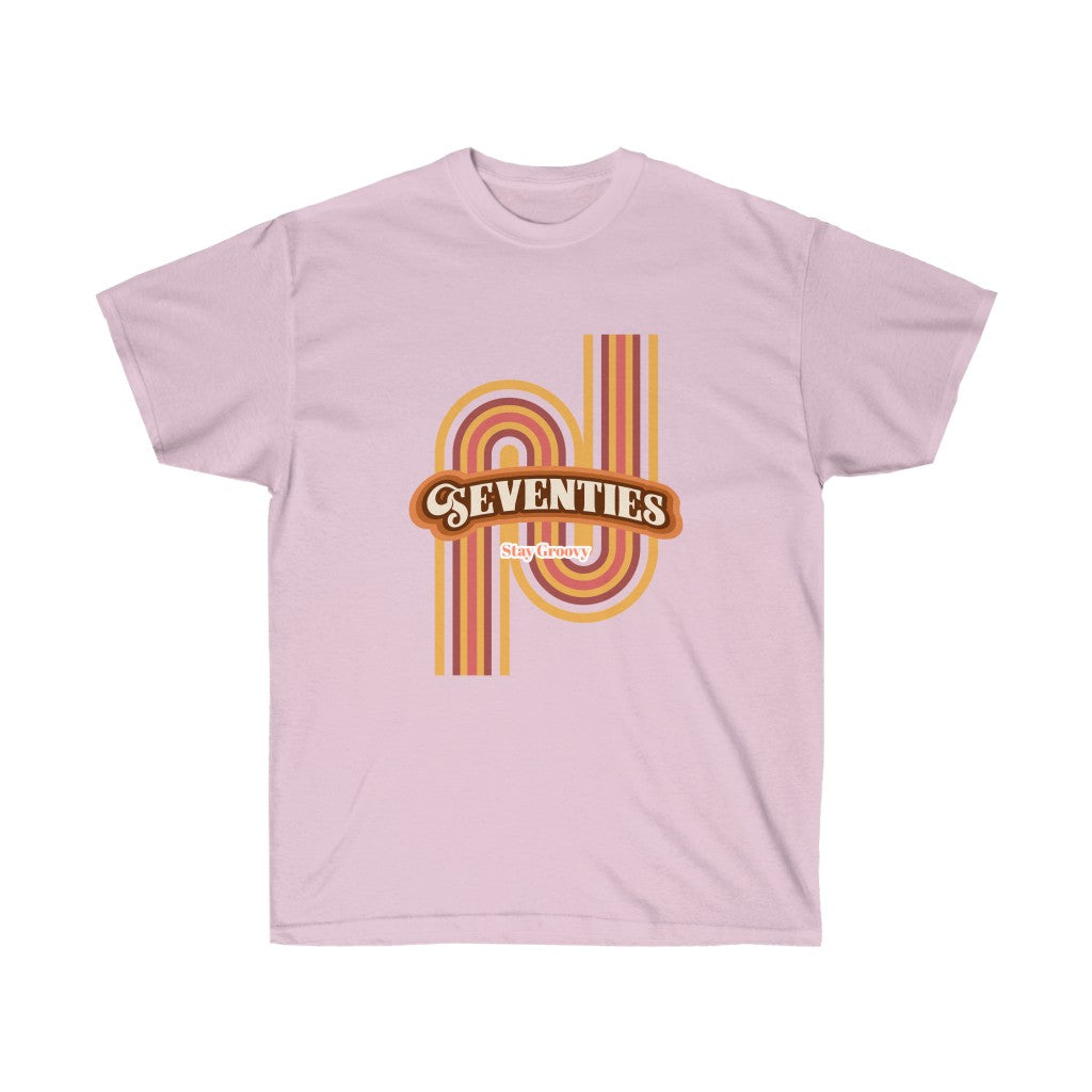 Womens Retro 70's Cotton T-Shirt