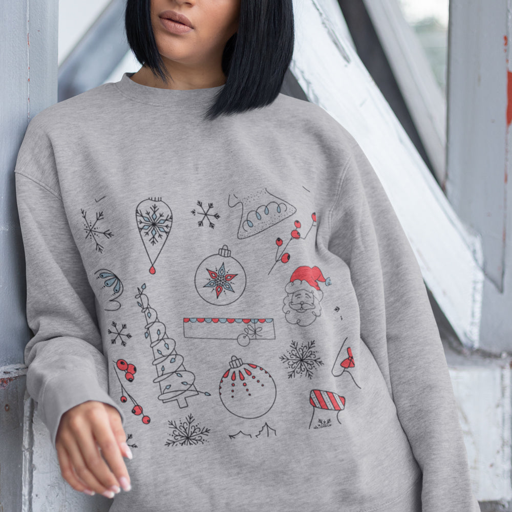 Womens Christmas Theme Sweatshirt