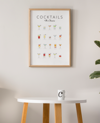 Cocktails Art Poster Decor