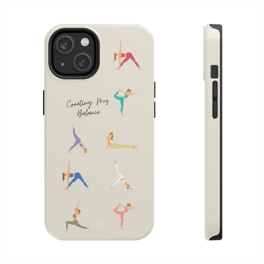 Yoga Poses Tough Case for iPhone with Wireless Charging