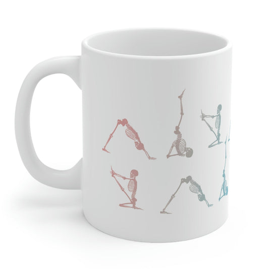 Skeleton in Yoga Poses Mug