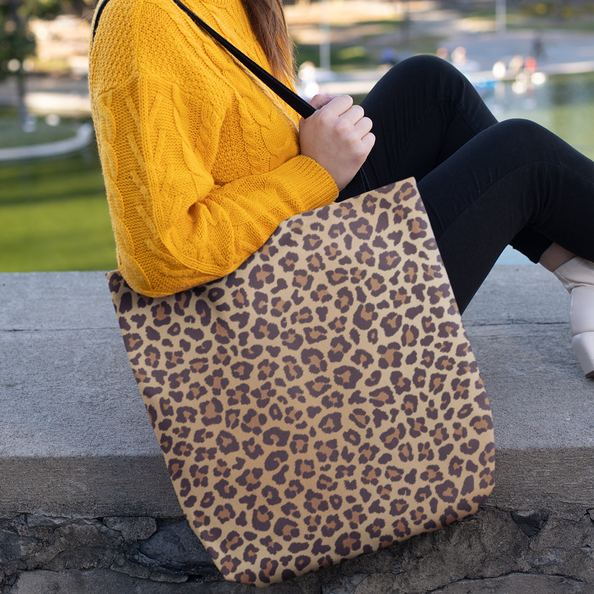 Coseey Leopard Print Animal Tote Bag