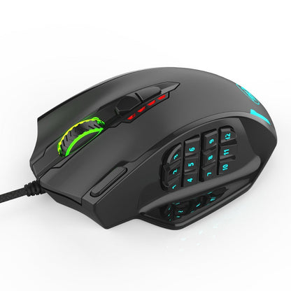 Dragon12400 DPI 19 Buttons RGB LED Laser Wired Gaming Mouse