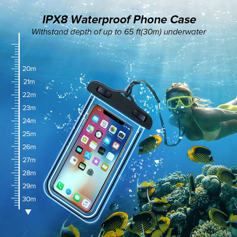 Universal 360 Waterproof Case for iPhones and Android Phones ( 3 PCS pack)