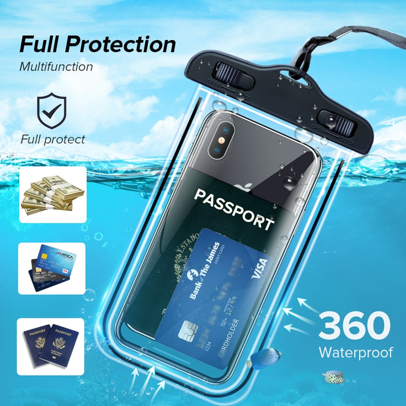 Universal 360 Waterproof Case for iPhones and Android Phones ( 3 PCS pack)