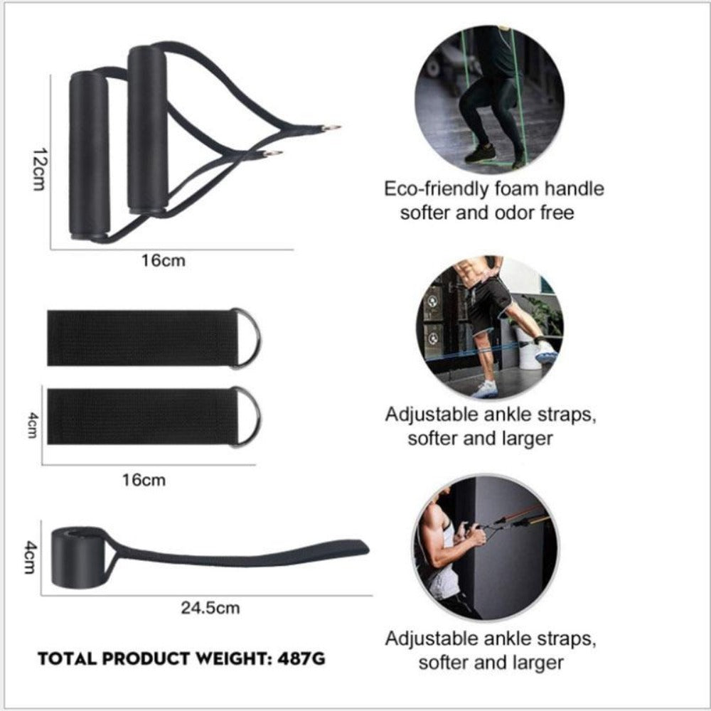 Home Gym 11 PCS Fitness Resistance Band