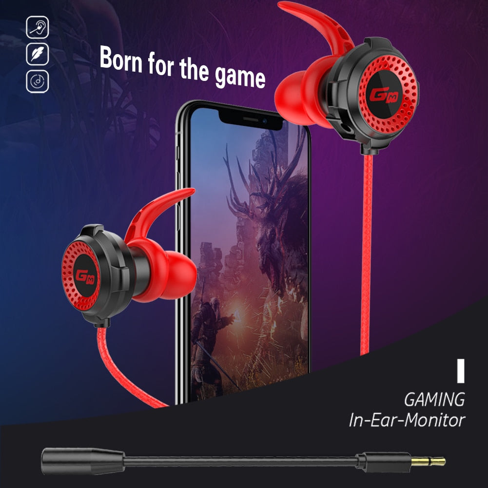 Dragon G2000 3.5mm Gaming Earphones with Extension Microphone