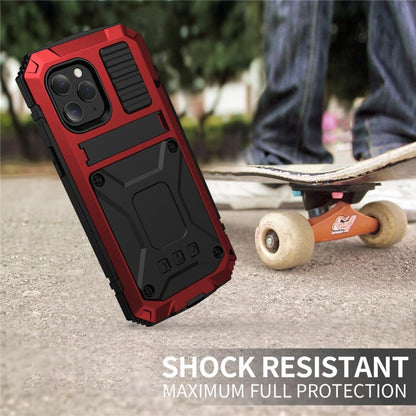 Armor Protective Shockproof Tempered Glass Metal Cover Case for iPhone