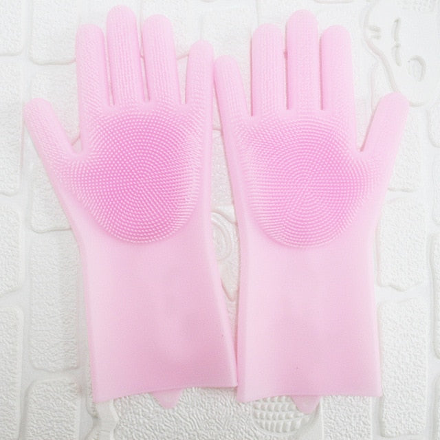 Silicon Scrubbing Multi-Function Cleaning Gloves