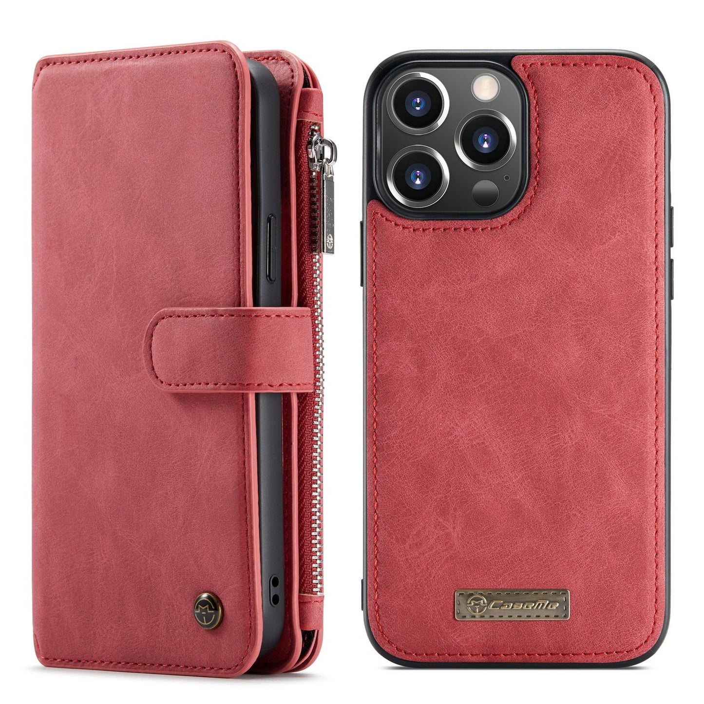 Premium Leather Wallet Flip Cover Phone Case for iPhone