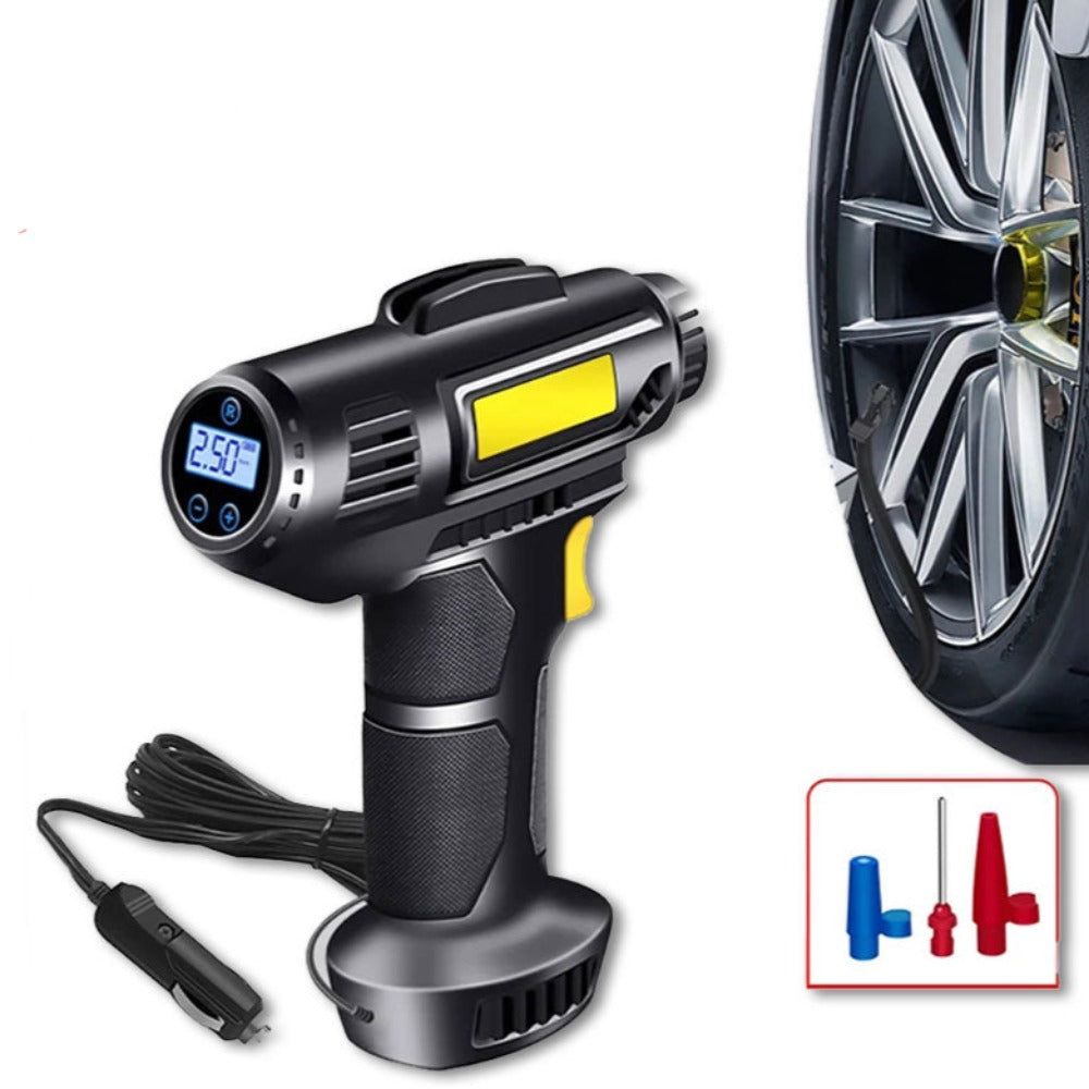 Portable 12V Tire Inflator Pump Air Compressor with LED Light