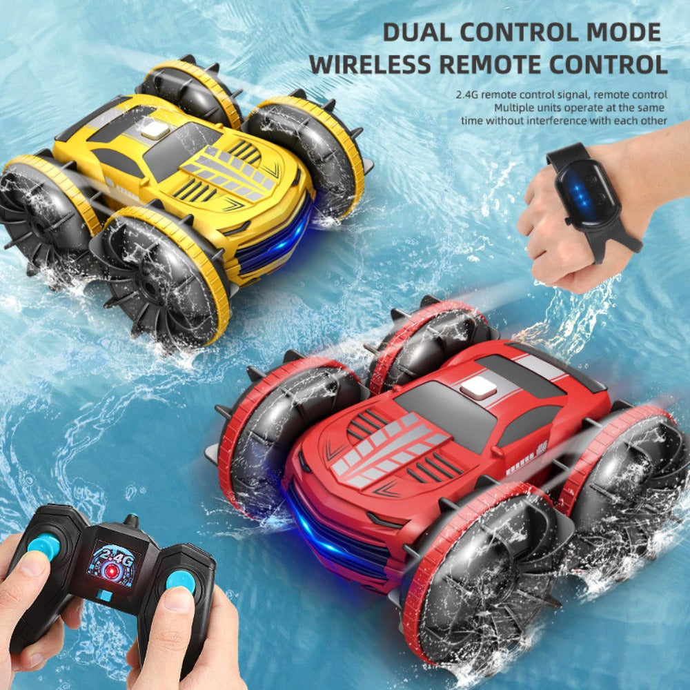 2.4GHz Dual Control Waterproof 4WD All Terrain RC Stunt Car